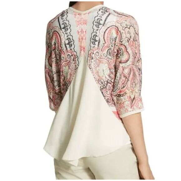 NWT Chicos Woven Mix Margarite Cardigan Sweater Large - Picture 3 of 8